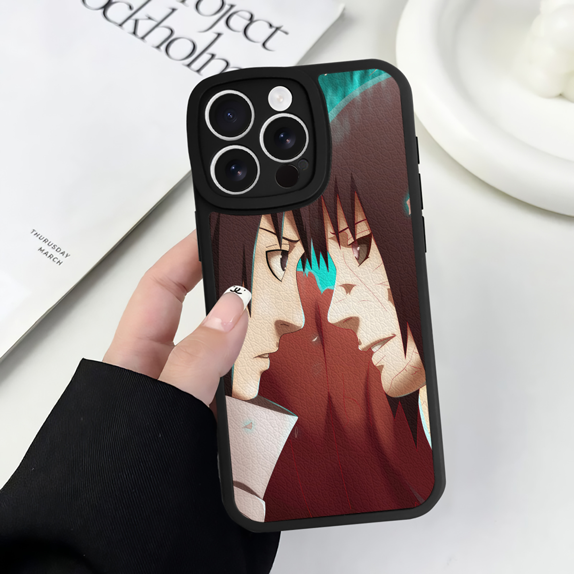 （画像用） NARUTO -ナルト- NARUTO -ナルト- 疾風伝 【iPhone 16シリーズ対応】シリコンスマホケース（レザー調） 材質：シリコン
